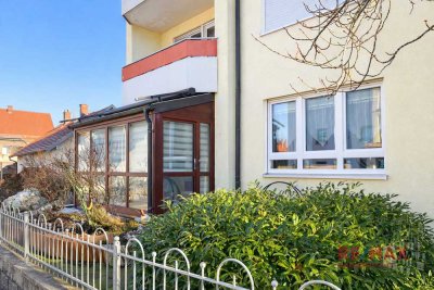 Sonnige 3 Zimmer Wohnung im Erdgeschoss mit Wintergarten