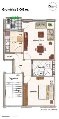 Gelegenheit! 2 Zi.-Wohnung mit Loggia in beliebter Wohngegend