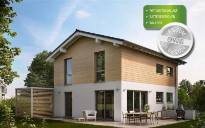 Individuell geplantes massives Familienhaus + Photovoltaik, Speicher & Wallbox!