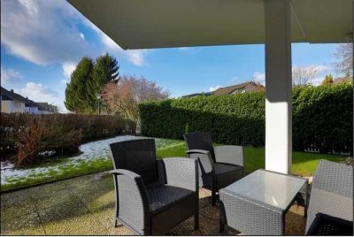 Stilvolle, modernisierte 2-Zimmer Wohnung mit Garten, möbliert (Heiligenhaus-Hetterscheidt)