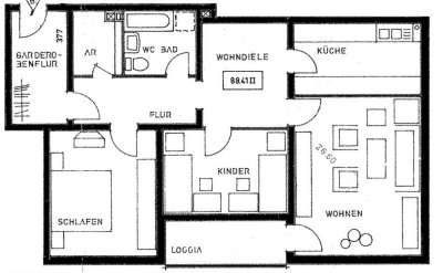 ~ Familienwohnung (max. 4 Personen) mit Balkon + Aufzug + Grünanlage + Spielplatz ~