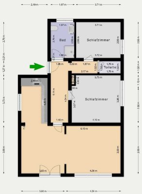 Frisch renovierte 3-Zimmer-EG-Wohnung mit geh. Innenausstattung, Terrasse, Garten und EBK
