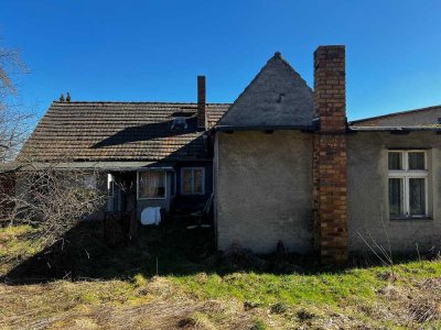 Renovierungsbedürftiges Haus mit Garage und großem Grundstück in Sallgast