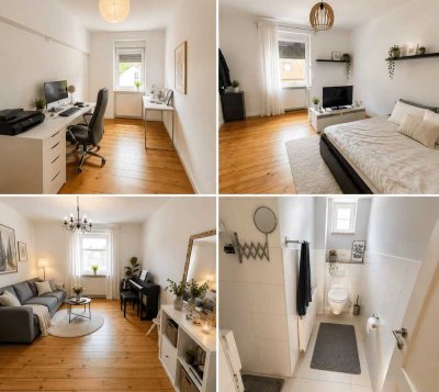 Helle charmante 3-Raum Wohnung mit Balkon und Garten möglich auch WG tauglich