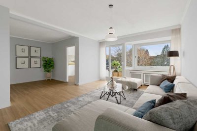 Helle 2,5-Zimmer-Wohnung 
mit Westbalkon und Tiefgaragenstellplatz