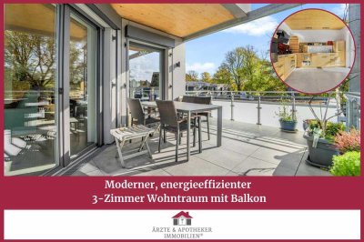 Moderner, energieeffizienter 3 Zimmer Wohntraum mit Balkon