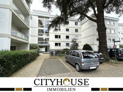 CITYHOUSE: Barrierefreie Wohnung mit überdachtem Balkon, PKW-Außenstellplatz & direkter Rheinlage!