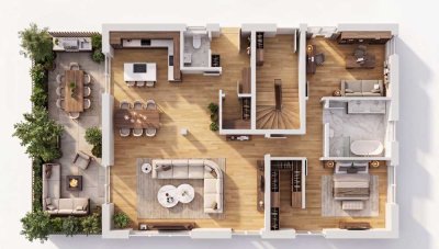 Stilvolle Erdgeschosswohnung mit Privatgarten, Sonnenterrasse und außergewöhnlichem Raumgefühl