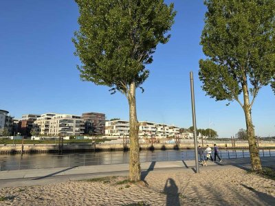 Wedel-Strandweg mit Elbblick