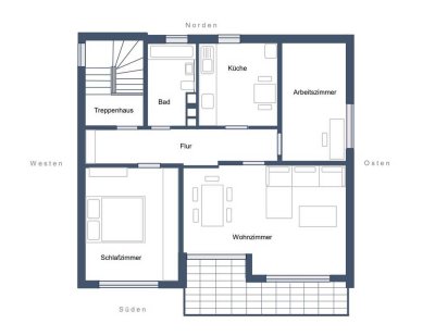 Geschmackvolle Wohnung mit drei Zimmern und Balkon in Landau in der Pfalz