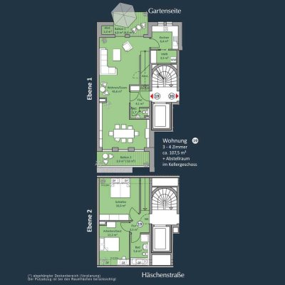 Exklusives Penthouse mit 3,5 Zimmern und zwei Balkone in Bremen-Alte Neustadt