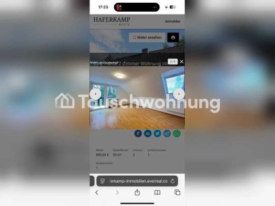 Tauschwohnung: 2 Zimmer Poppenbüttel gegen 2+Zimmer westlich der Alster