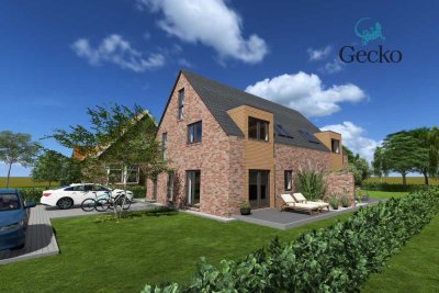 Neubau von 2 Doppelhaushälften in Mildstedt mit Südwestterrasse & Platz für die ganze Familie