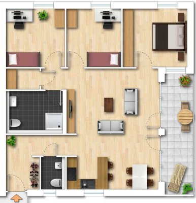 Neubauprojekt in Süßen! Tolle 4-Zimmer-Wohnung, ideal für Familien, 1. OG, großer Balkon, Aufzug !