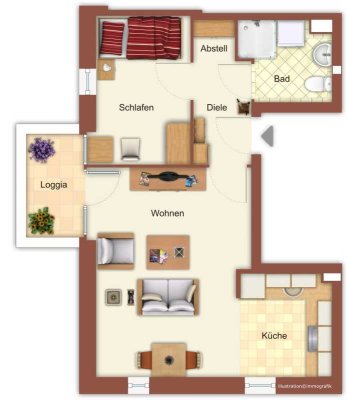 reiswerte 2-Zimmer-Wohnung mit Balkon & Aufzug – WBS erforderlich!