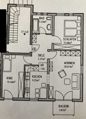 Gepflegte 3-Zimmer-Wohnung mit Balkon in Pfaffenhofen an der Ilm (Kreis)