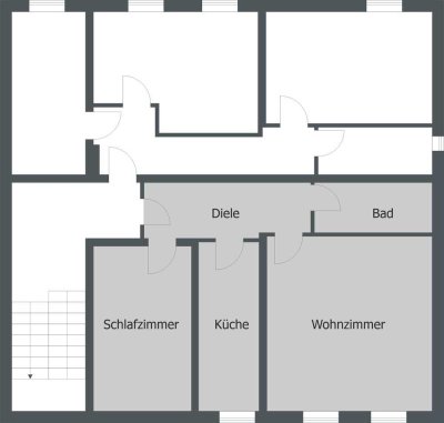 Refurbished 2-room attic apartment, 69 sqm, sunny balcony