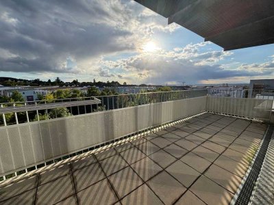 Moderne 3-Zimmer-Wohnung in Endetage mit drei Dachterrassen