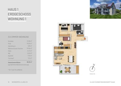 Wieso noch Miete bezahlen? Geräumige 3,5 Zi.-Wohnung mit eigenem Garten Haus 1 Wohnung 1