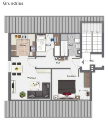 2,5-Zimmer Dachgeschosswohnung in Gaimersheim