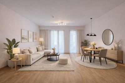 Moderne Zwei-Zimmer-Wohnung mit Balkon und Tiefgaragenstellplatz