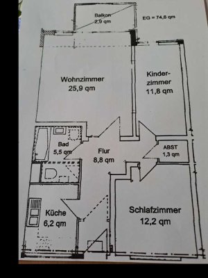 Helle 3-Zimmer Wohnung mit Balkon in Ellenerbrok-Schevemoor