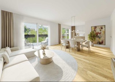 Exklusive 3 Zimmer Neubau KFW 40 Erdgeschosswohnung mit 16 qm Balkon in bester Lage von Rösrath