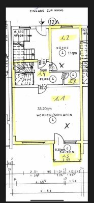 Moderne und sanierte 3-Zimmer-Maisonette-Wohnung mit Balkon