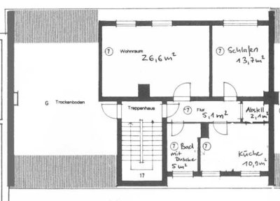 Provisionsfrei! 2‑Raum‑Dachgeschosswohnung in der Innenstadt
