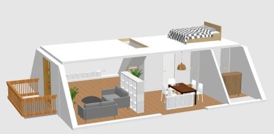 Erstbezug nach Sanierung - Dachstudio im Maisonettenstil in grüner Oase mitten in Hainholz