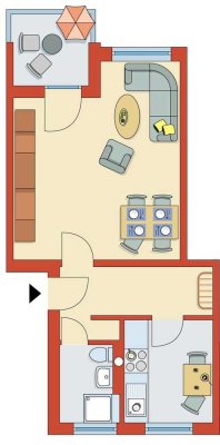 Singles aufgepasst!  1-Zimmer-Wohnung mit Balkon