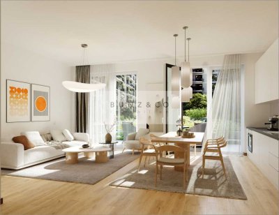 Erstbezug: Perfekte 3-Zimmerwohnung mit Südterrasse und Einbauküche inklusive!