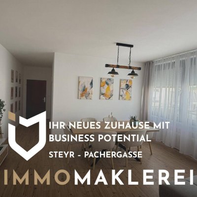EIGENTUMSWOHNUNG IM HERZEN VON STEYR - PACHRGASSEIHR NEUES ZUHAUSE MIT BUSINESS POTENTIAL