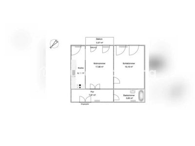 Tauschwohnung: Schöne 2 Zimmer Altbauwohnung mit Balkon am Alaunpark