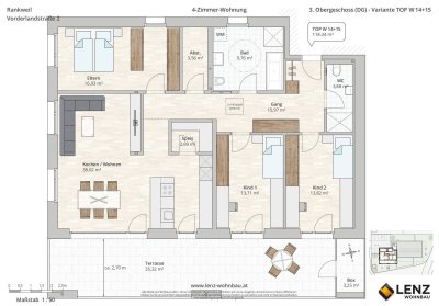 4-Zimmer-Penthousewohnung (TOP 14+15) in Rankweil, Vorderlandstraße