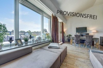 PROVISIONSFREI! Penthouse + Pultdach + Panoramablick
