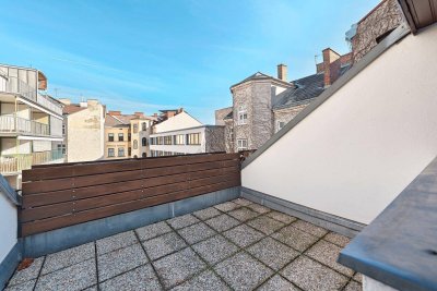 Hofseitige Terrassenwohnung in bester Stadtlage nächst Mariahilfer Straße