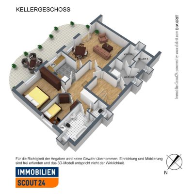 Terrassenwohnung mit großem Wohn-Essbereich