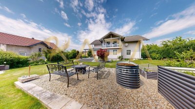 Familientraum mit idyllischer Gartenoase für Kinderträume und Fernblick!