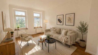 *Frisch modernisiert & Provisionsfrei: 3-Zimmer-Altbau in Leipzig |sofort bezugsfrei | 4,5% AfA*