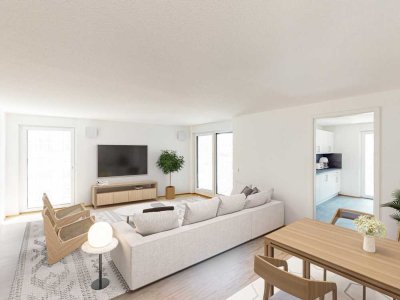 Perfekt für Paare: 3-Zimmer-Wohnung mit moderner Einbauküche und  separatem Gäste-WC