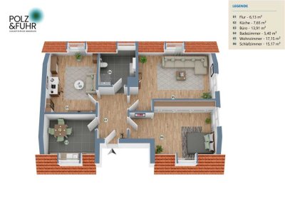 Eine 3-Zimmer Dachgeschosswohnung in Wiesbaden-Naurod sucht neue Bewohner!