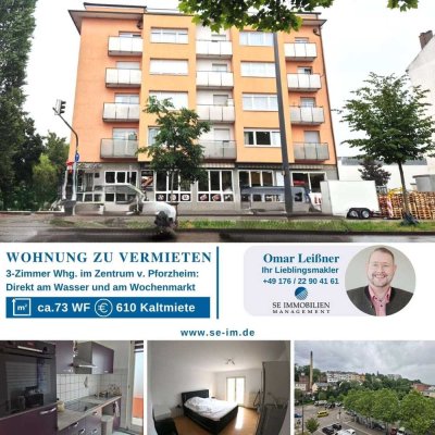 3-Zimmerwohnung, 4. Etage, ohne Aufzug, gute Aufteilung, 2 Balkone!