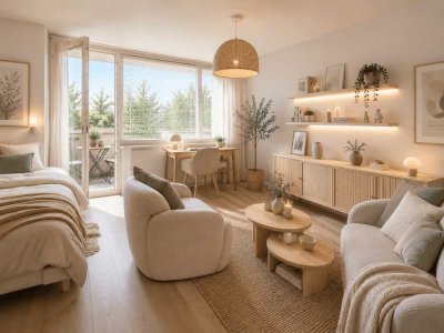 Vermietet & Renditenstark:  1-Zimmer-Appartement mit Balkon als Kapitalanlage in Düsseldorf-Hassels