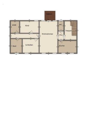Sonnige 3-Zimmer-Dachgeschosswohnung mit Balkon und Einbauküche in Wolmirstedt