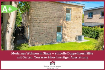 Modernes Wohnen in Stade– stilvolle Doppelhaushälfte mit Garten, Terrasse & hochwertiger Ausstattung