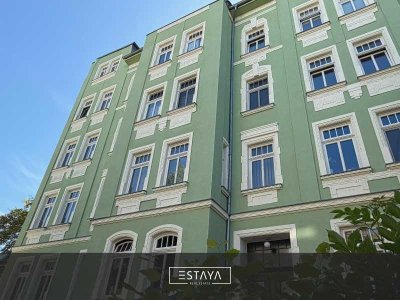 Attraktive 2-Zimmer-Dachgeschosswohnung mit Süd-West-Balkon auf dem Kaßberg