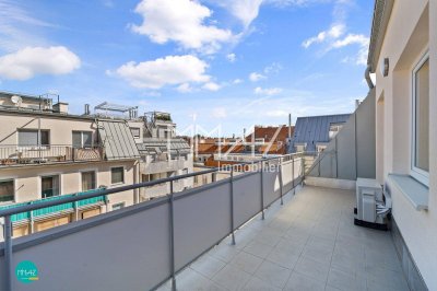 Modernes Dachgeschoss-Juwel! Exklusiv &amp; Ruhig: 3 Zimmer mit Innenhof-Dachterrasse! DÖBLING DELUXE!