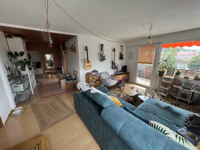 Zentrale 3 Zimmer Wohnung mit großem Wohnraum und Blick in die Oberstdorfer Berge