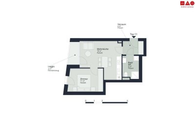 Erstbezug: 2-Zimmer-Wohnung mit Loggia!
